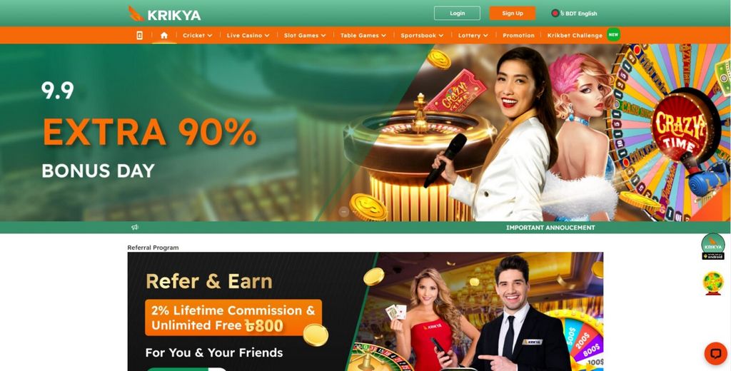 Krikya Online Casino and Sports Betting in Bangladesh Subscribe